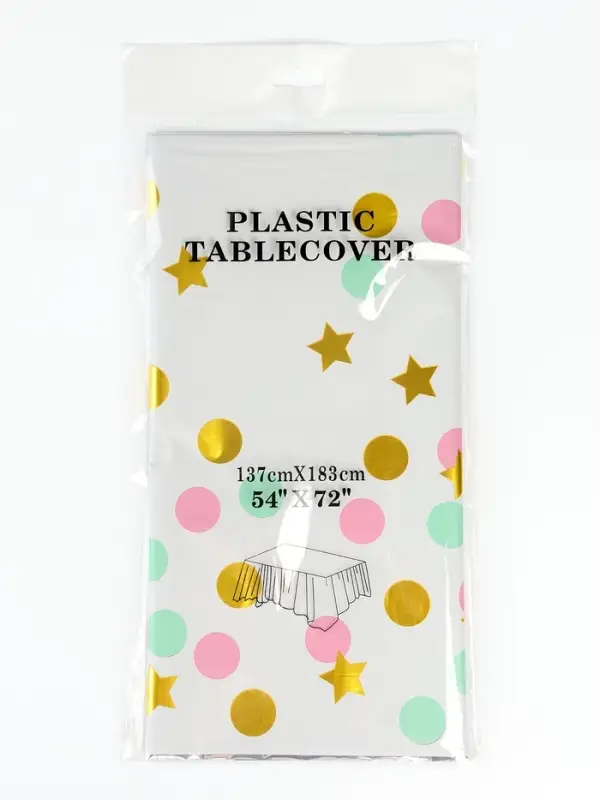 Скатерть &laquo;Праздник конфетти&raquo; 137&times;183 см, розовая, мятный
