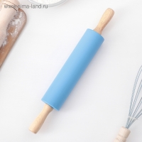 Скалка Доляна &laquo;Валенсия&raquo;, 30&times;4 см, рабочая часть 17,5 см, цвет МИКС