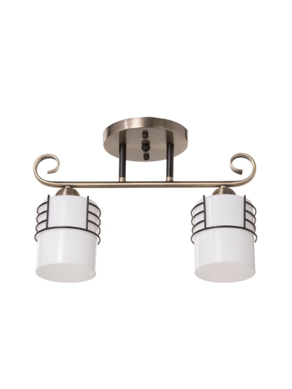 Люстра "Кипр" 2х40Вт Е27 латунь/черный 36,5х15х26см