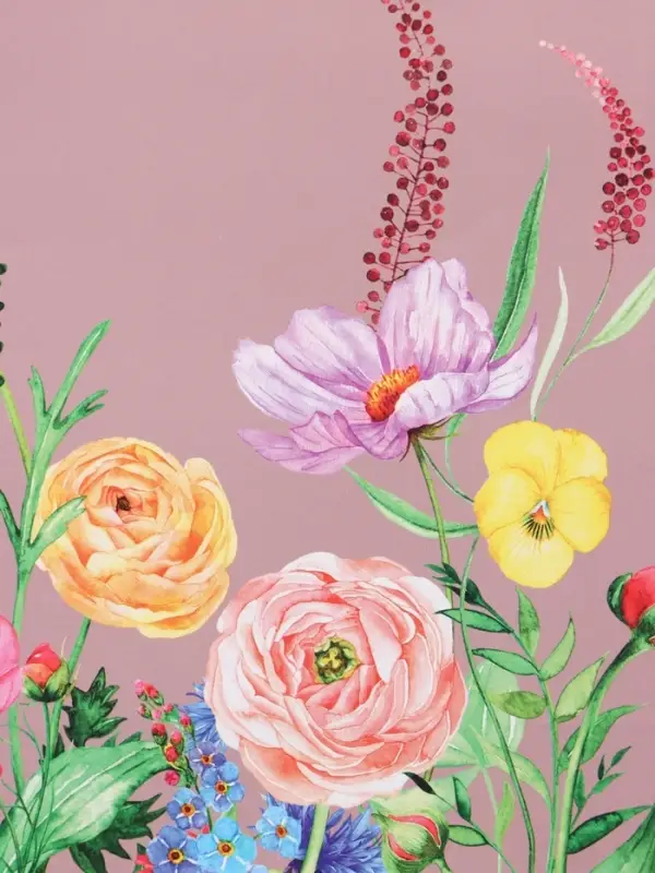 Пакет подарочный ламинированный, "Цветочный узор" 18 х 22,3 х 10 см