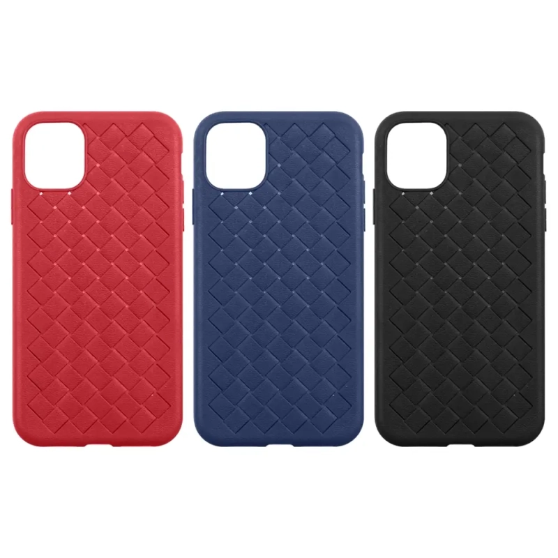 Чехол IPh 12/12 Pro под кожу плетение