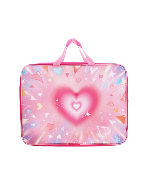 Папка с ручками текстильная А4, 360&times;245&times;70 мм, Calligrata TOP &laquo;В розовых очках&raquo;