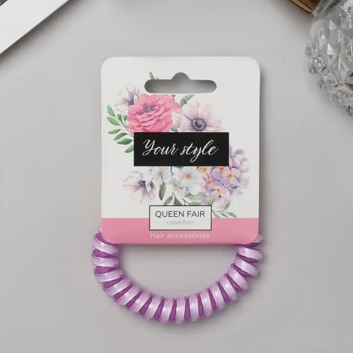 Резинка для волос &laquo;Пружинка&raquo;, яркая полоса, d=5.5 см, МИКС