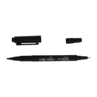 Маркер перманентный ТУНДРА, двухсторонний, черный, 1-1.5 мм, 10 шт.