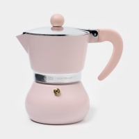 Кофеварка гейзерная "Облако" на 3 чашки, цвет розовый