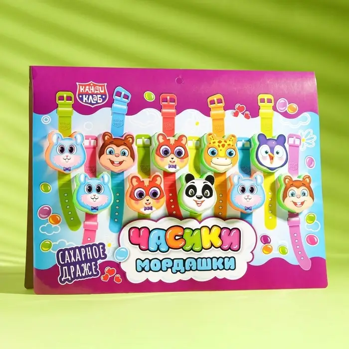 Драже &laquo;Часики-мордашки&raquo; сахарное, 3 г