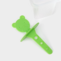 Форма для мороженого Доляна &laquo;Медвежонок&raquo;, 13&times;11,5&times;7,5 см, 4 ячейки, цвет прозрачный