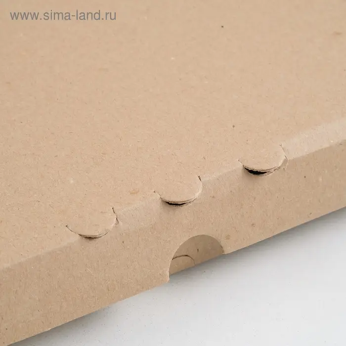 Коробка для пиццы, бурая, 25,5 х 25,5 х 3 см