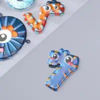 Наклейка пластик голография с металлическим отливом "Цифры" 9,5х27 см