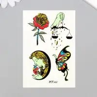 Переводные тату на тело светящиеся цветные &laquo;Выбор сердца&raquo;, 14.3&times;7.5 см