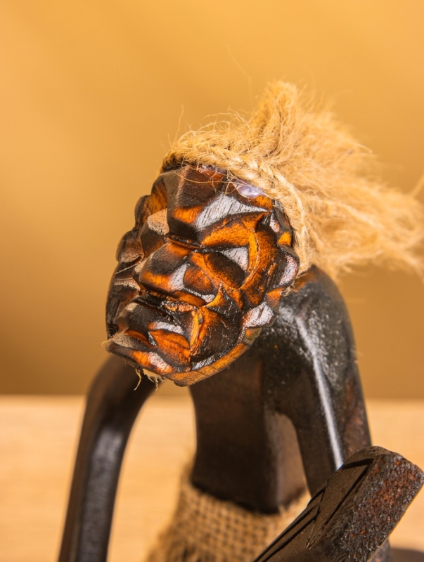 Сувенир "Абориген музыкант" дерево, 22х13х23 см