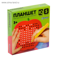 Планшет обучающий &laquo;Магнитное яблоко&raquo;, маленький, 142 шарика, 5 карточек, цвет красный