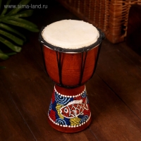 Сувенирный музыкальный инструмент &laquo;Барабан Джембе Узоры&raquo;, 20&times;12&times;12 см, МИКС