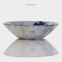 Салатник стеклянный Доляна &laquo;Лаванда&raquo;, 600 мл, 18&times;5 см