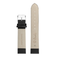 Ремешок для часов, мужской, 18 мм, запряжник 75 мм, горт 115 мм, натуральная кожа, чёрный