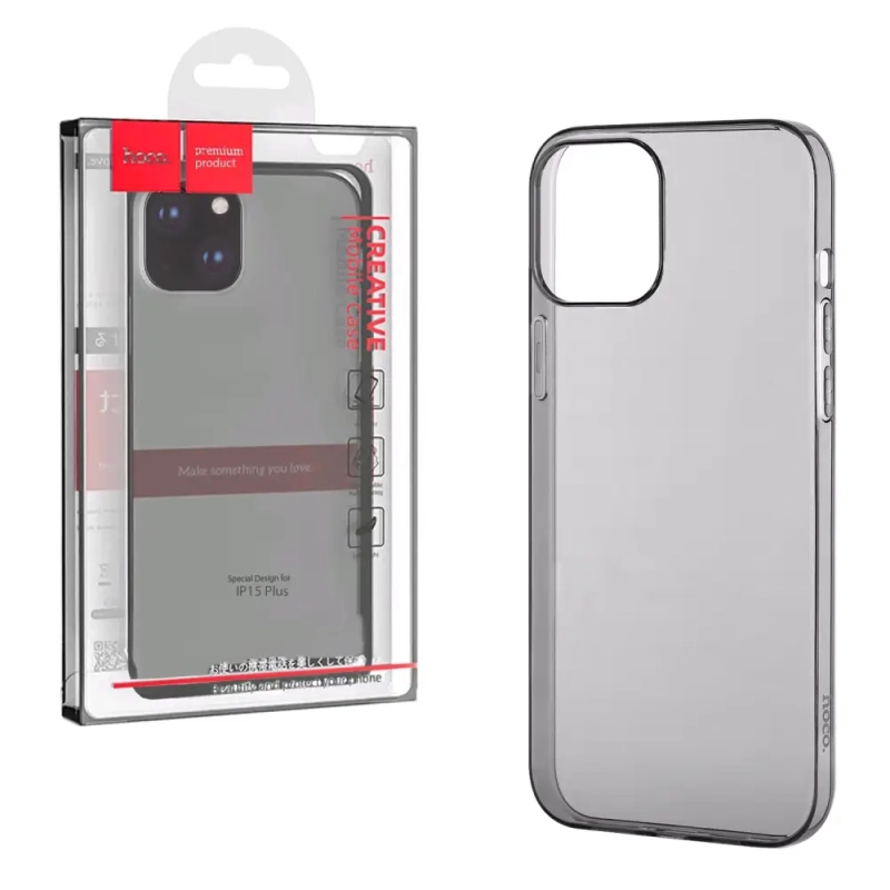 Чехол IPH 15 Plus Light Series TPU black HOCO