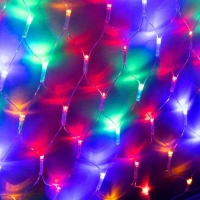 Гирлянда &laquo;Сеть-ёлка&raquo; 1 &times; 1 м, IP20, тёмная нить, 90 LED, свечение мульти, 8 режимов, 220 В