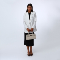 Сумка женская на молнии, TEXTURA, средний размер, цвет молочный