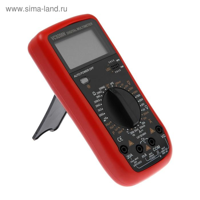 Мультиметр ТУНДРА, VC9208N, ACV/DCV, ACA/DCA, 200-200M&Omega;, 200nF-200mF, -20-1000&deg;C, 200 kHz