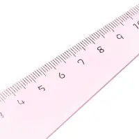 Линейка пластиковая 12 см "Динозаврик", розовая