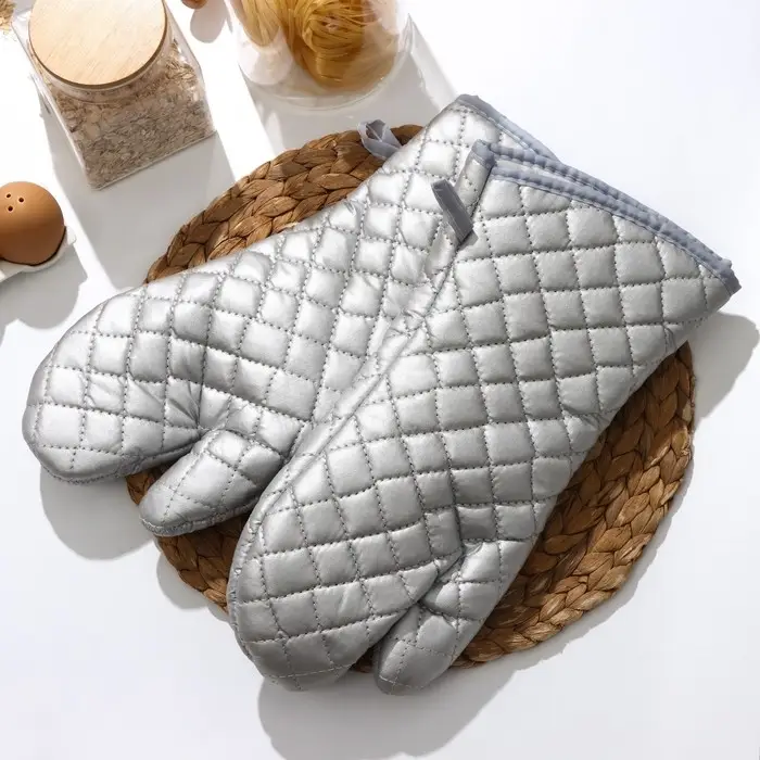 Набор прихваток &laquo;Профи&raquo;, 2 шт, 37,5&times;17,5&times;2 см, цвет серый