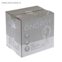 Вентилятор ENERGY EN-0603, настольный, 15 Вт, d=15 см, 2 скорости, бело-бирюзовый