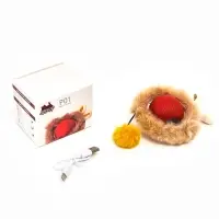 Интерактивная игрушка для кошек "Убегающий мех", красная