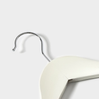 Плечики - вешалки для одежды Доляна, 44,5&times;23 см, 3 шт, с перекладиной, широкие плечики, деревянные сорт B, цвет белый