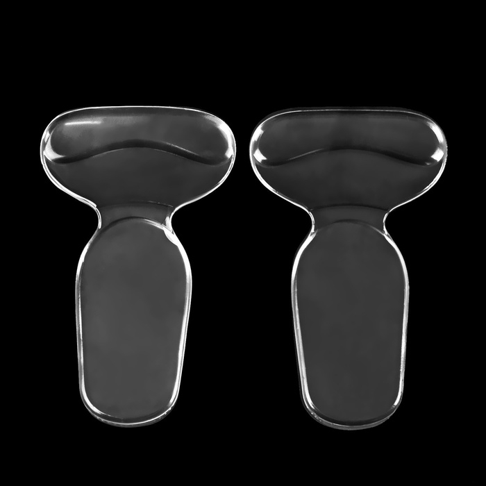 Пяткоудерживатели для обуви, с подпяточником, на клеевой основе, силиконовые, 14 &times; 8,5 см, пара, цвет прозрачный