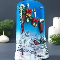 Свеча фигурная "Рождественские шишки" 6х9,5х16,5 см