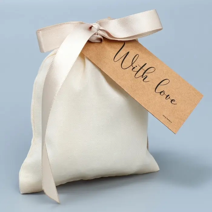 Мешочек подарочный из хлопка &laquo;С любовью&raquo;, 10 х 12 см +/- 1.5 см