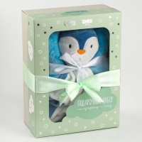 Набор подарочный: Комфортер 27 см + плед 71х125 см, &laquo;Пингвин&raquo;