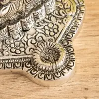 Подставка под благовония "Ганеша в храме" алюминий 6,5х7,5х8,5 см