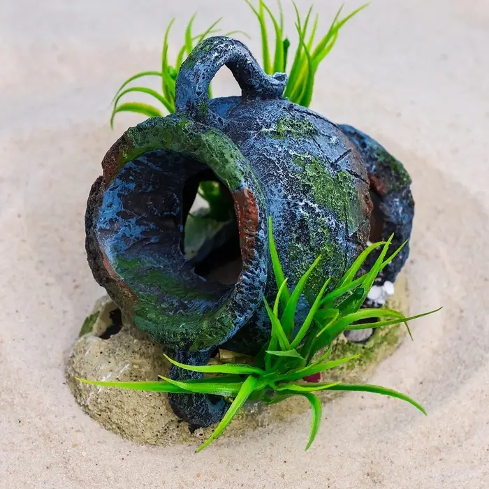 Декор для аквариума "Античная ваза", 10,5 х 7 х 10 см