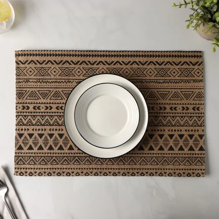 Салфетка сервировочная на стол &laquo;Старина&raquo;, 44,6&times;29,5 см, цвет чёрный