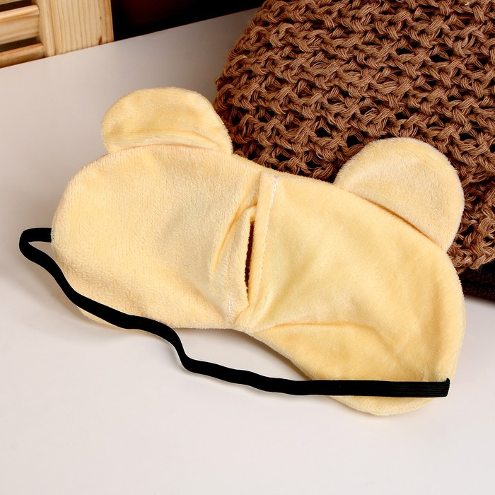 Подголовник &laquo;Мишка&raquo; с маской для сна