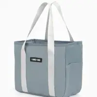 Термосумка на молнии, 6.4 л, цвет серый