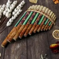 Сувенирный музыкальный инструмент "Флейта" 30х5х18 см МИКС