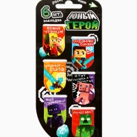 Закладки магнитные для книг, 6 шт "Пиксели"