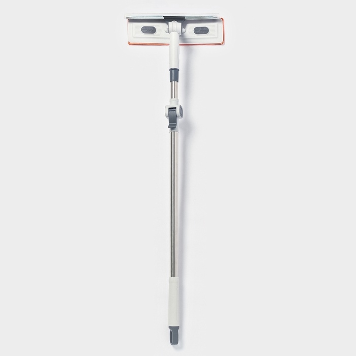 Оконная швабра с креплением на липучке 30х8 см, длина 103-145 см, 2 насадки, 45+180 поворот   107959