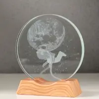 Сувенир стекло свет "Диск. Открытый космос" 5хLED d=10 см, USB 10х4х11,4 см