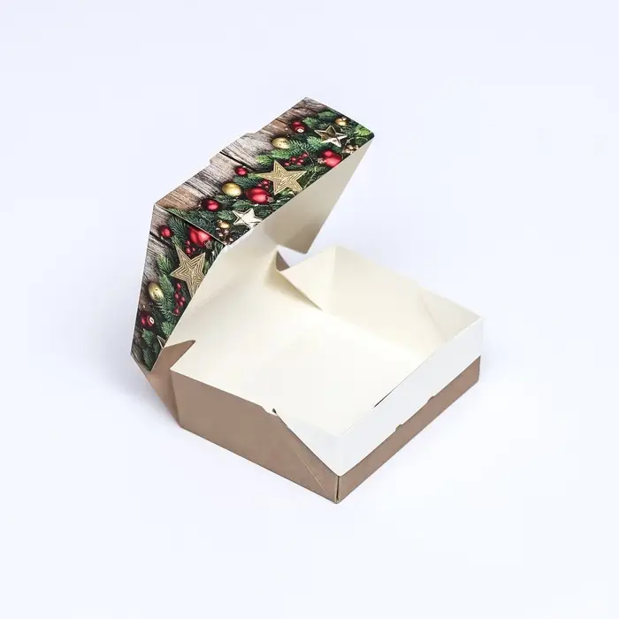 Коробка подарочная новогодняя складная &laquo;Праздник&raquo;, 10&times;8&times;3.5 см