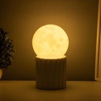 Лампа настольная "Луна"LED 1х40Вт Е27 белый 12х12х21см