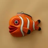 Панно &laquo;Рыба-клоун&raquo;, 20&times;16&times;6 см, дерево, оранжевое