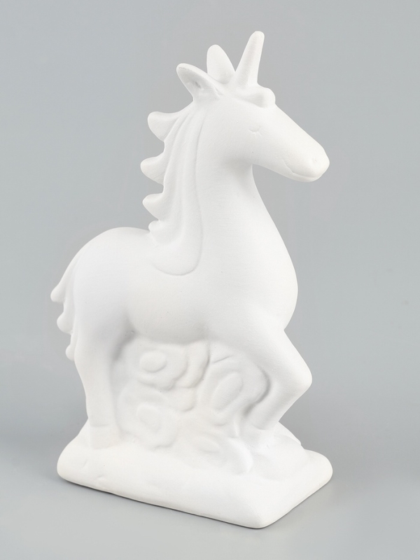 Копилка под роспись "Единорог" с кистью