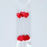 Трубочки для коктейля "сердечки, бусинки" (набор 6 шт)