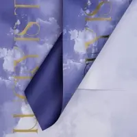 Пленка для цветов матовая, &laquo;Акварель&raquo;, 57&times;57 см, синий