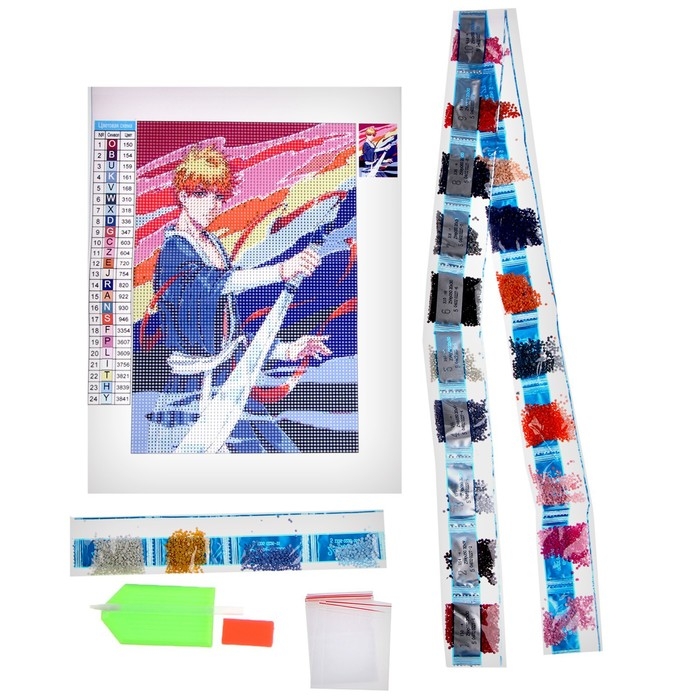 Алмазная мозаика с полным заполнением на холсте &laquo;Воин с мечом&raquo;&lrm;, 20 х 30 см