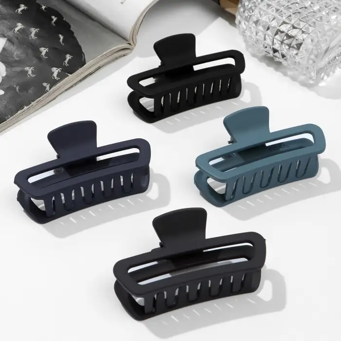 Крабик для волос &laquo;Матовый&raquo;, прямой округление, 7.5 см, МИКС