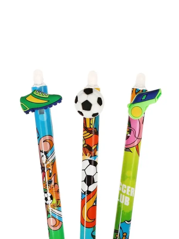 Ручка гелевая со стираемыми чернилами 0.5 мм, стержень синий, МИКС